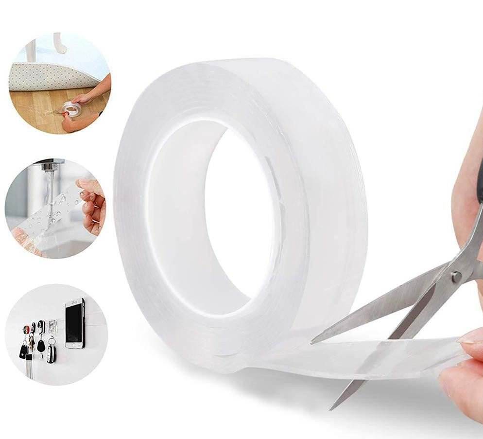 Double Sided Nano Adhesive Tape, 3 meter Washable Traceless Nano Gel Tape, Multipurpose - infinityexculsivestore.com
