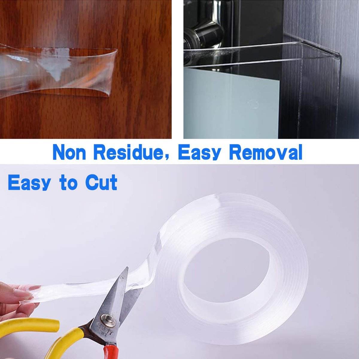 Double Sided Nano Adhesive Tape, 3 meter Washable Traceless Nano Gel Tape, Multipurpose - infinityexculsivestore.com