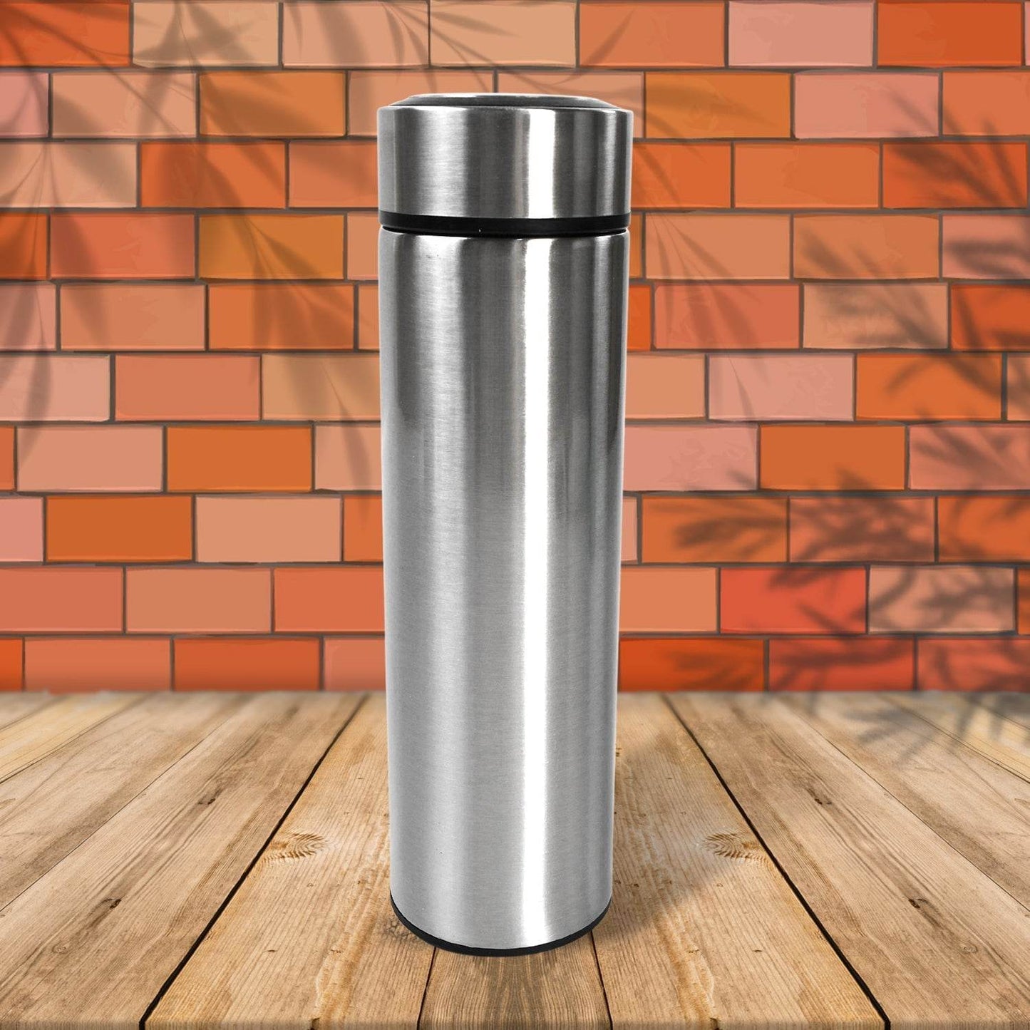 Double Stainless Steel Wall Smart Flask Vacuum Insulated Water Bottle | Perfect for Hot and Cold Drinks | for Campaign Travelling (450ml Approx) (Mix Color / Mix Design)) - infinityexculsivestore.com