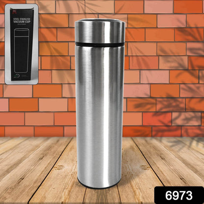 Double Stainless Steel Wall Smart Flask Vacuum Insulated Water Bottle | Perfect for Hot and Cold Drinks | for Campaign Travelling (450ml Approx) (Mix Color / Mix Design)) - infinityexculsivestore.com