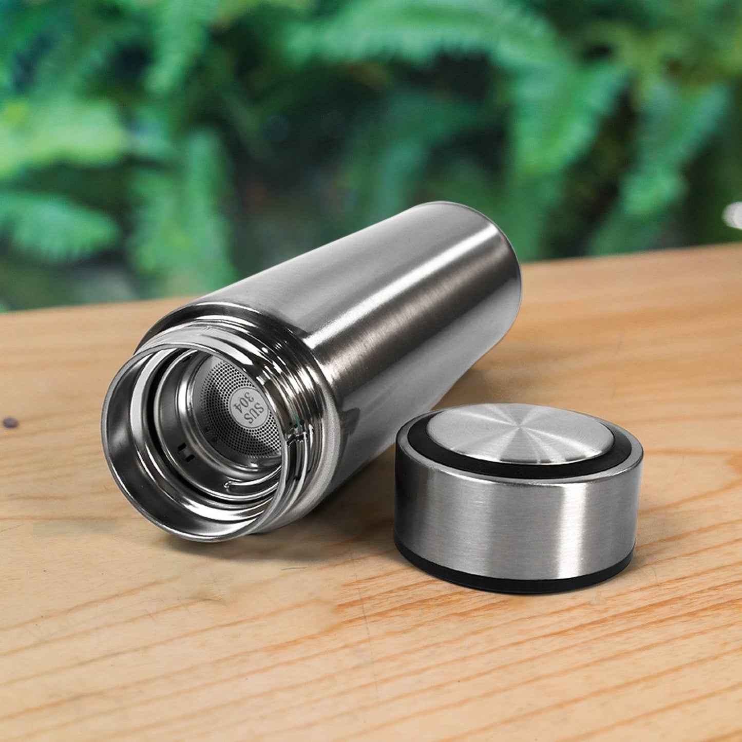 Double Stainless Steel Wall Smart Flask Vacuum Insulated Water Bottle | Perfect for Hot and Cold Drinks | for Campaign Travelling (450ml Approx) (Mix Color / Mix Design)) - infinityexculsivestore.com