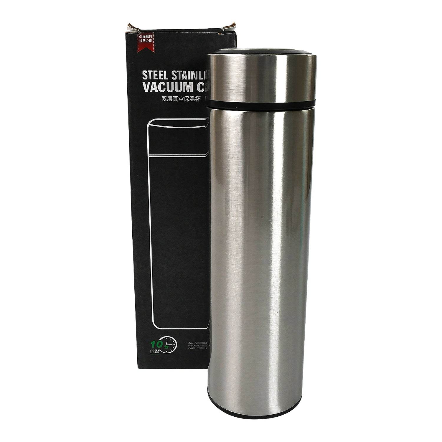 Double Stainless Steel Wall Smart Flask Vacuum Insulated Water Bottle | Perfect for Hot and Cold Drinks | for Campaign Travelling (450ml Approx) (Mix Color / Mix Design)) - infinityexculsivestore.com