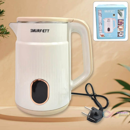 Double Wall Stainless Steel Electric Cordless Tea Kettle (1500W / 2.3 Ltr.) - infinityexculsivestore.com