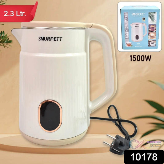 Double Wall Stainless Steel Electric Cordless Tea Kettle (1500W / 2.3 Ltr.) - infinityexculsivestore.com