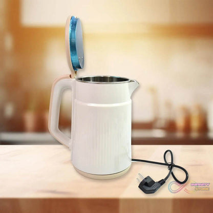 Double Wall Stainless Steel Electric Cordless Tea Kettle (1500W / 2.3 Ltr.) - infinityexculsivestore.com