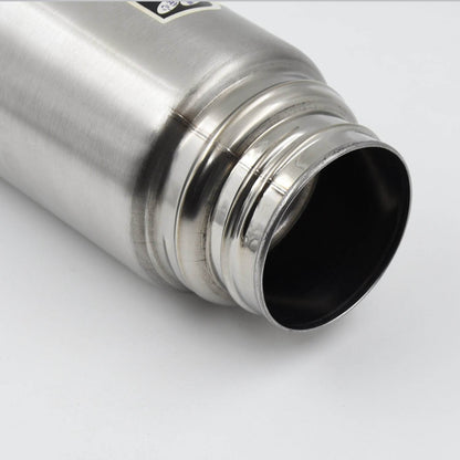 Double Wall Stainless Steel Thermos Flask 500ml Vacuum Insulated Gift Set with Two Cups Hot & Cold, Stainless Steel, Diwali Gifts for Employees, Corporate Gift Item (3 Pcs Set) - infinityexculsivestore.com