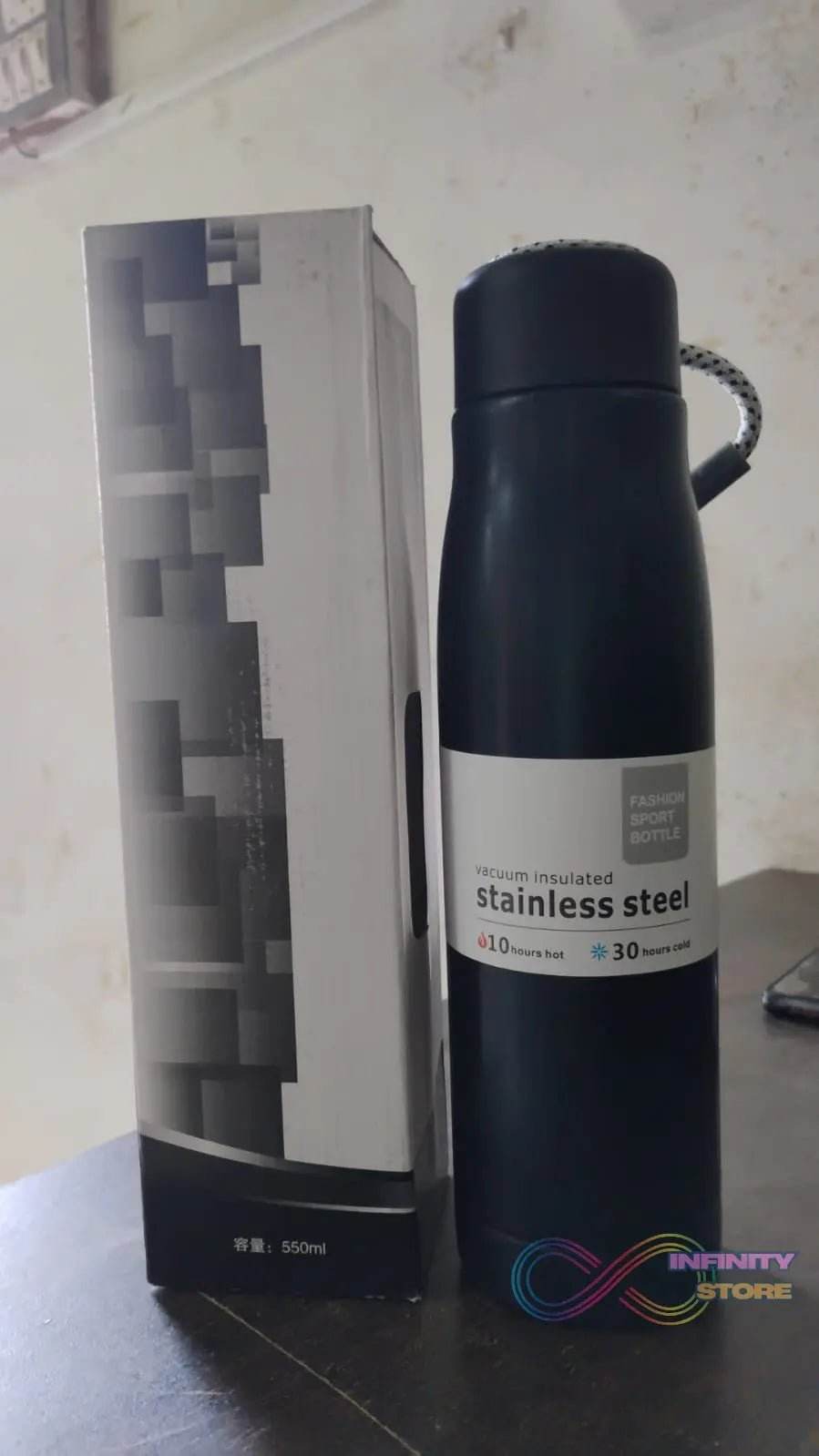 Double Wall Vacuum Insulated Water Bottle (550 ML) - infinityexculsivestore.com