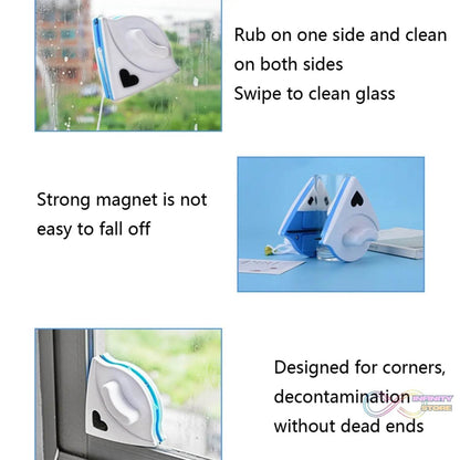 Double face glass cleaner Window Squeegee, Magnetic Window Washing Equipment. - infinityexculsivestore.com