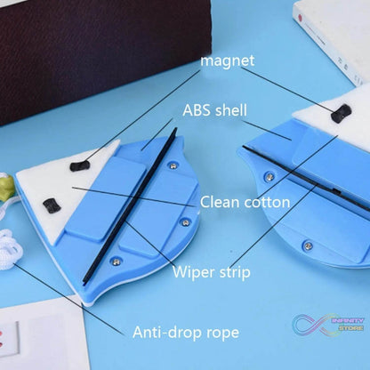 Double face glass cleaner Window Squeegee, Magnetic Window Washing Equipment. - infinityexculsivestore.com