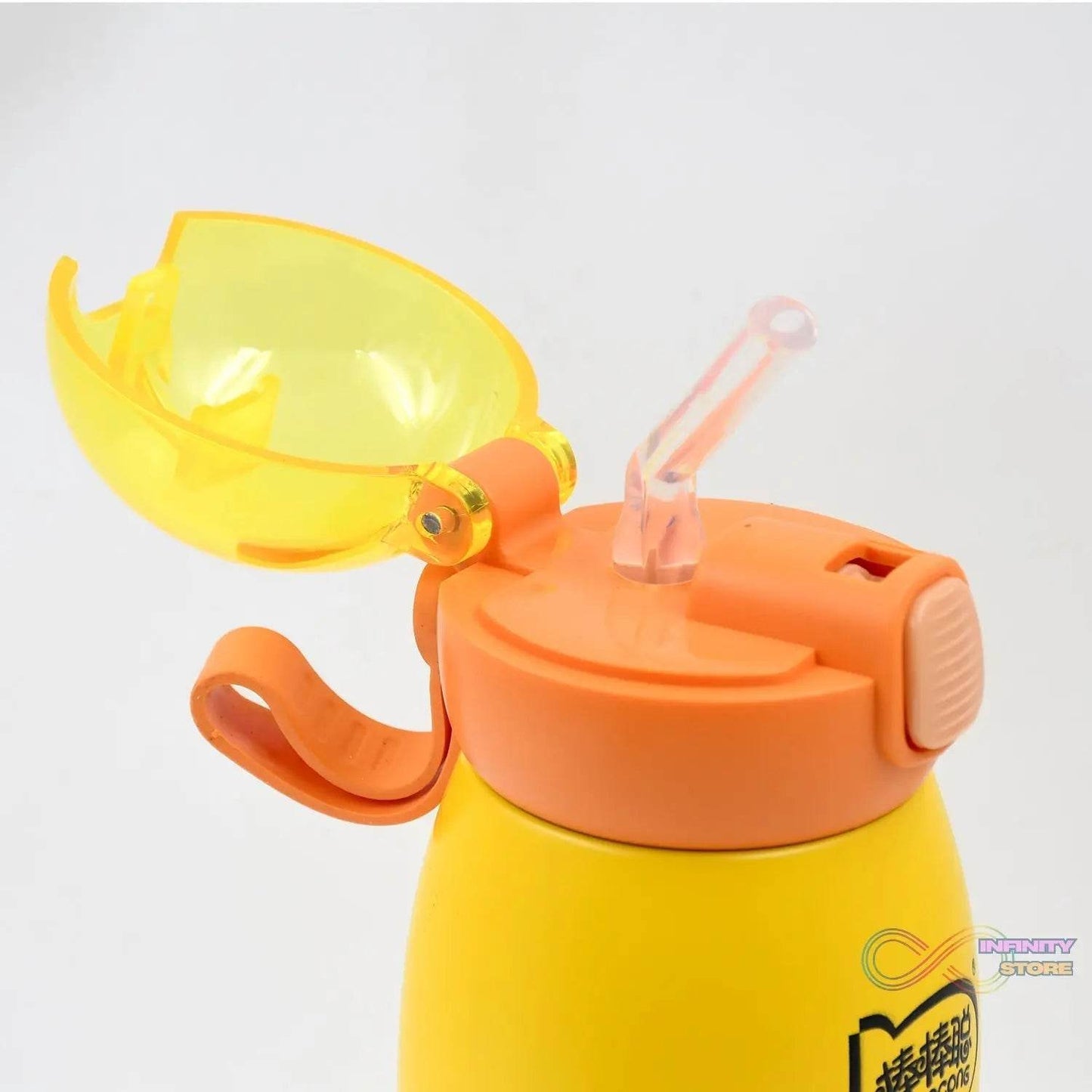 Double walled Stainless Steel Water Bottle & push button Open (400 ML) - infinityexculsivestore.com