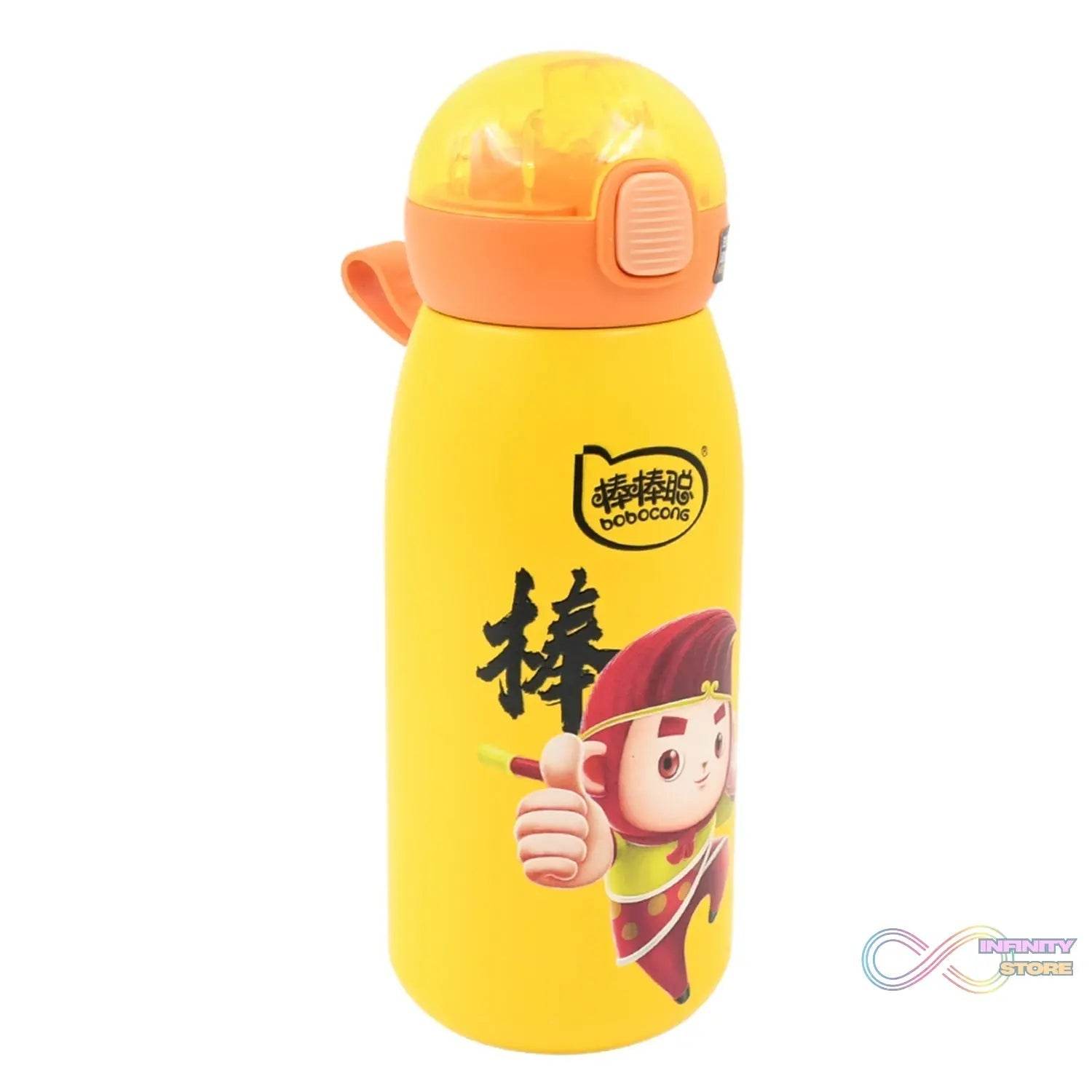 Double walled Stainless Steel Water Bottle & push button Open (400 ML) - infinityexculsivestore.com