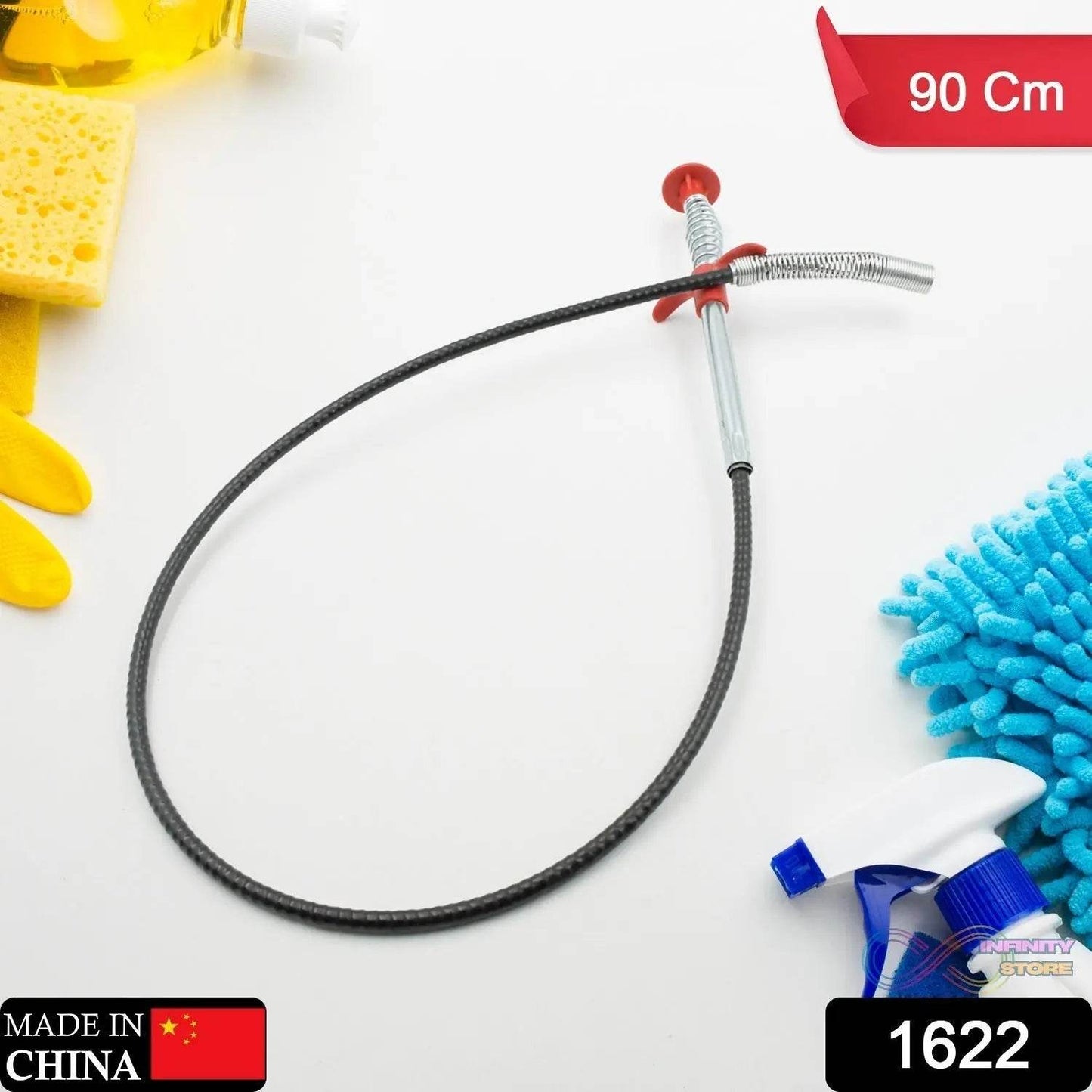 Drain Block Remover (90cm): Cleaning Tool for Pipes, Clogged Drains - infinityexculsivestore.com