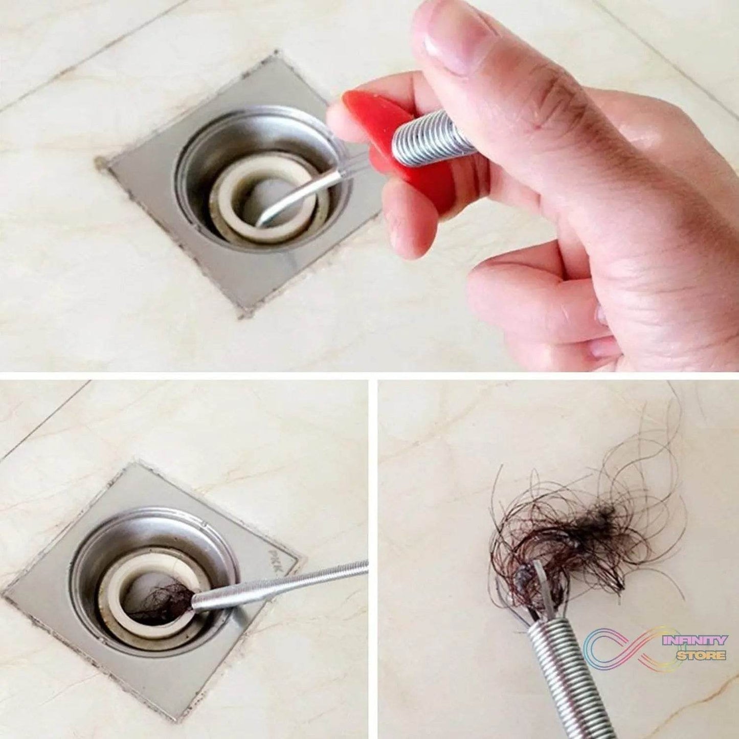 Drain Block Remover (90cm): Cleaning Tool for Pipes, Clogged Drains - infinityexculsivestore.com