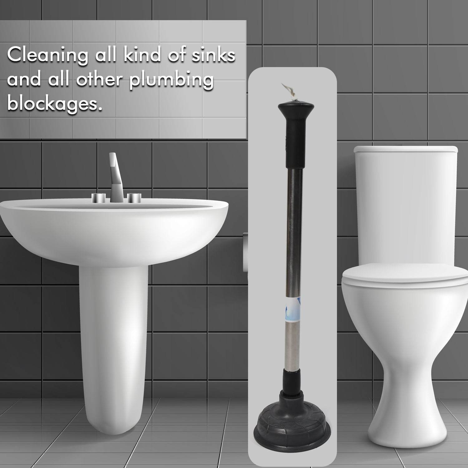 Drain Unblocker Pump for Kitchen, Sink & Toilet Cleaning - infinityexculsivestore.com