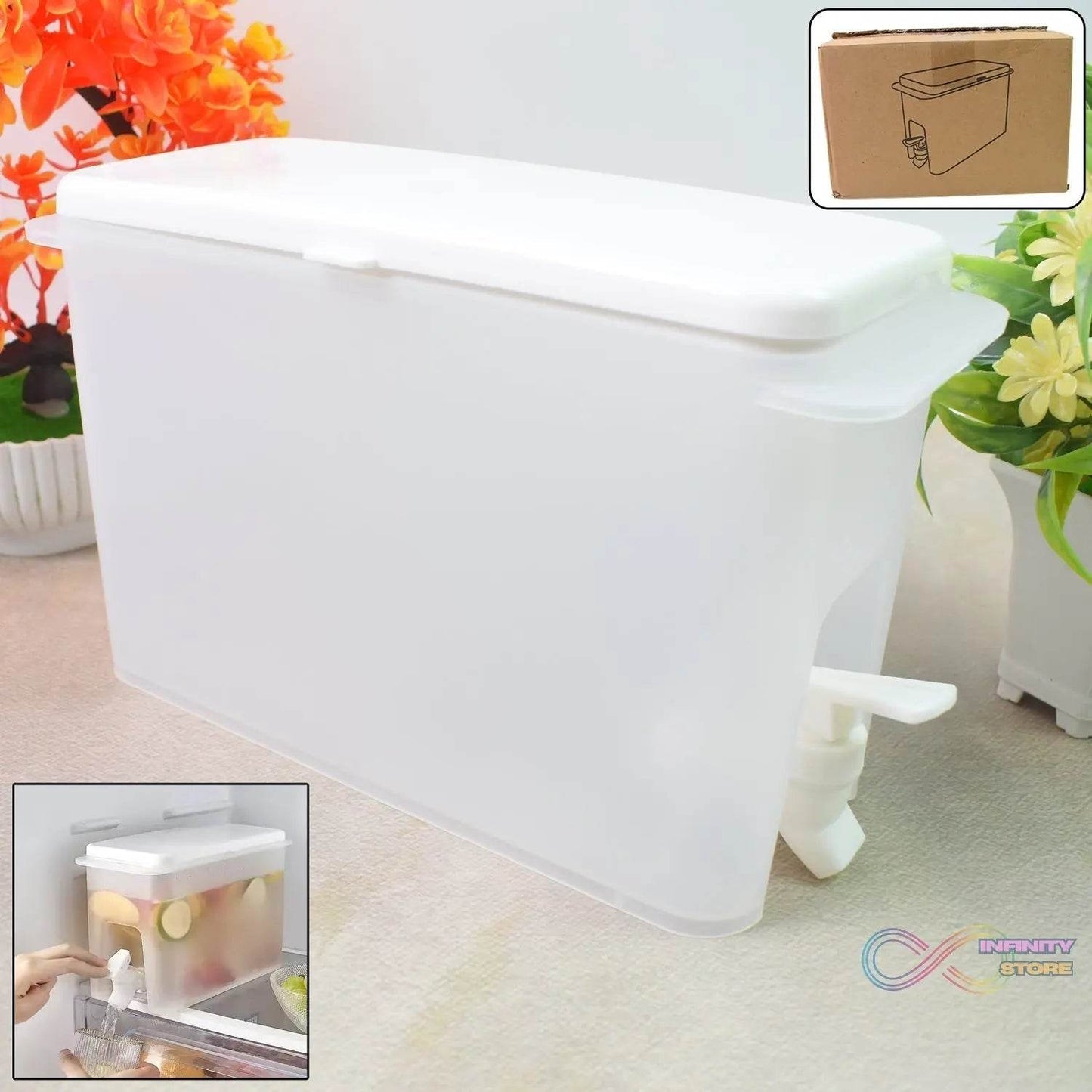 Drink Dispenser Portable Water Jug with Faucet (3.5 Ltr.) - infinityexculsivestore.com