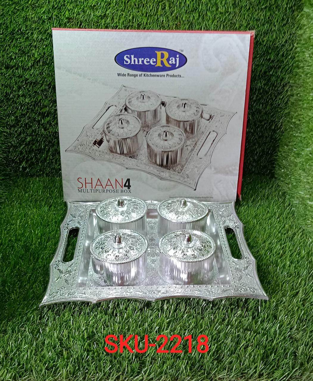 Dry Fruit Air Tight Bowls Tray with Lids 4 Section Snacks Mukhvas Dani - infinityexculsivestore.com