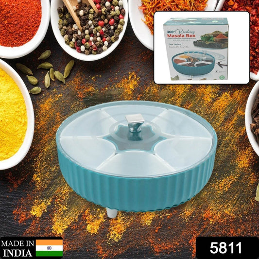 Dry Fruit & Snack Organizer: 360° Revolving Box (7 Compartments, Airtight) - infinityexculsivestore.com
