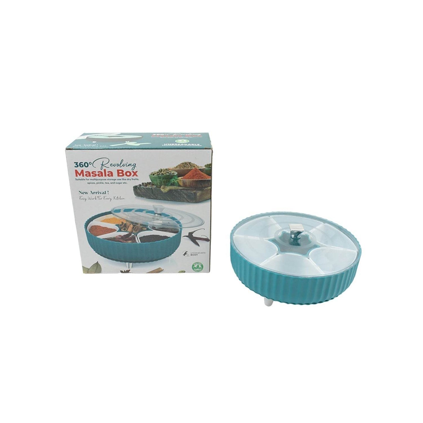 Dry Fruit & Snack Organizer: 360° Revolving Box (7 Compartments, Airtight) - infinityexculsivestore.com