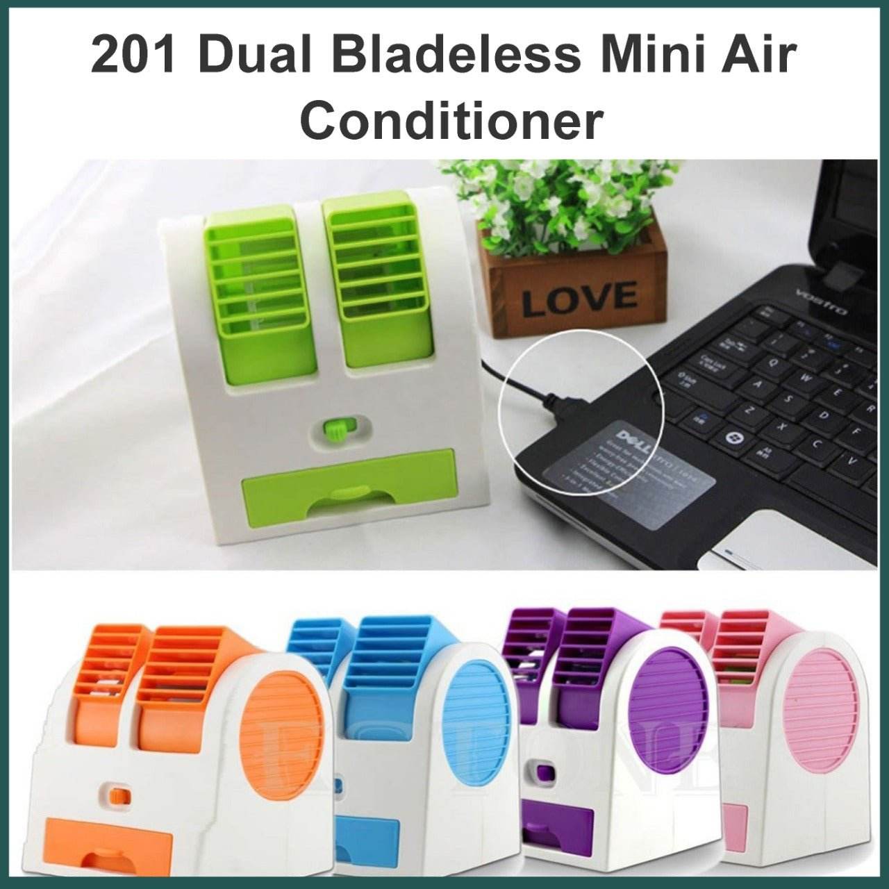 Dual Bladeless Mini Air Conditioner - infinityexculsivestore.com