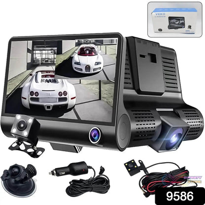 Dual Car DVR Dashboard Full HD Front and Rear Camera for Cars, Loop Recording, 4 HD Display, G-Sensor, Recording (1 Pc) - infinityexculsivestore.com