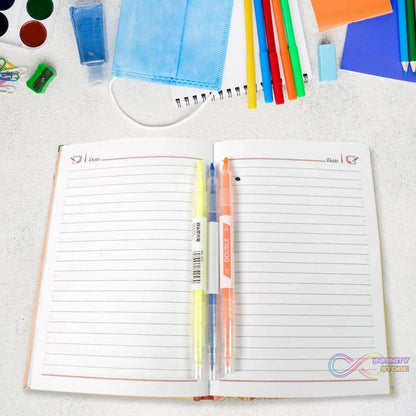 Dual-Headed Highlighter 3 Colors Double head Highlighter Pen (3 Pcs Set) - infinityexculsivestore.com