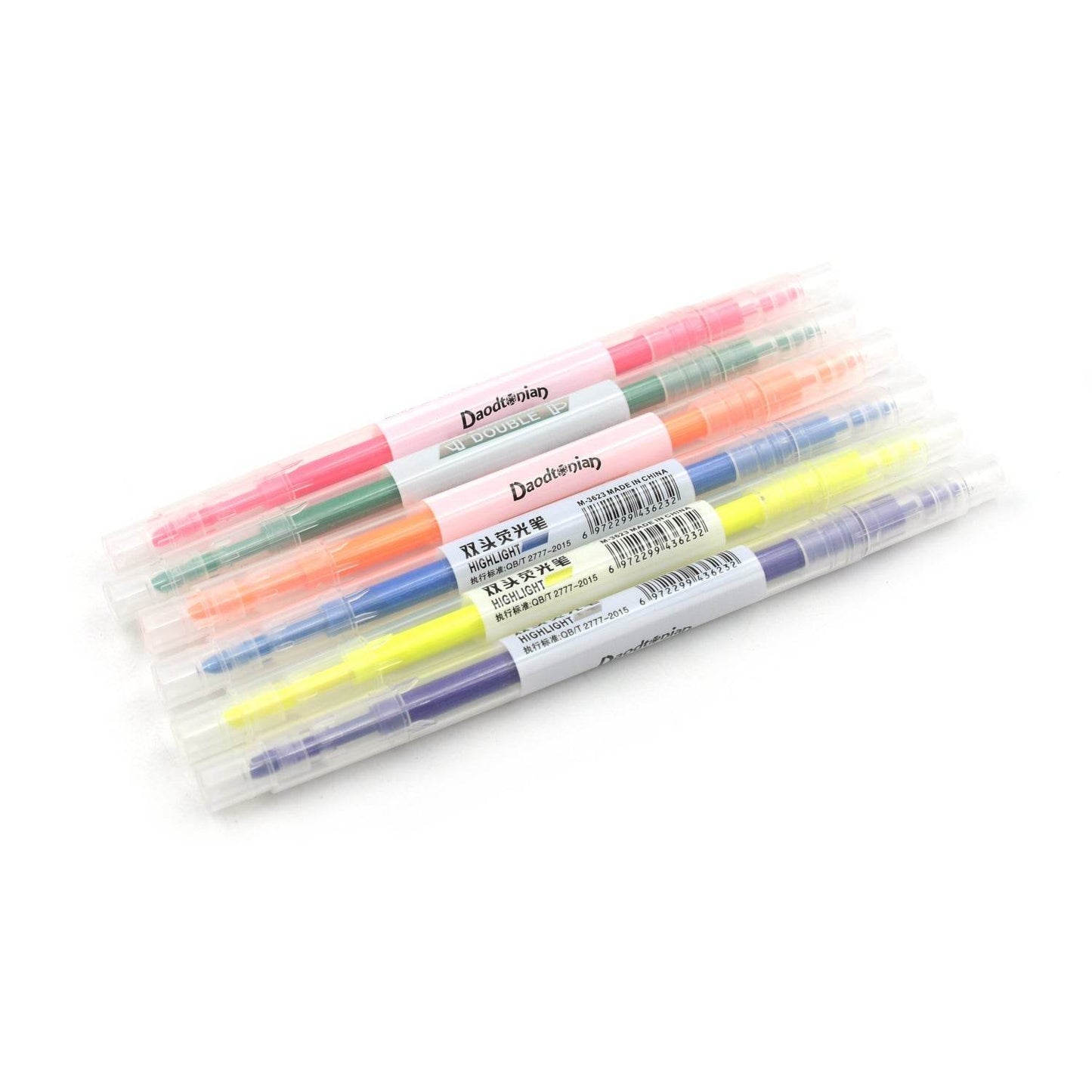 Dual-Headed Highlighter 6 Colors Double head Highlighter Pen, Perfect for Bible Study, Classroom and office for Children and Students (6 Pc Set) - infinityexculsivestore.com
