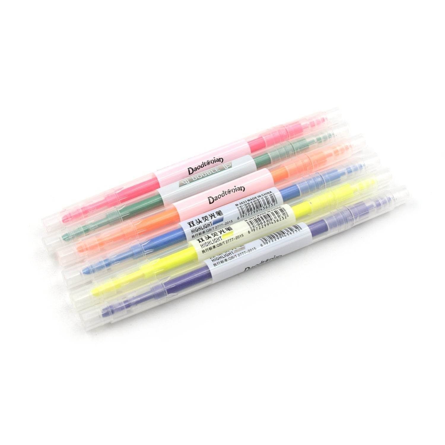 Dual-Headed Highlighter 6 Colors Double head Highlighter Pen, Perfect for Bible Study, Classroom and office for Children and Students (6 Pc Set) - infinityexculsivestore.com