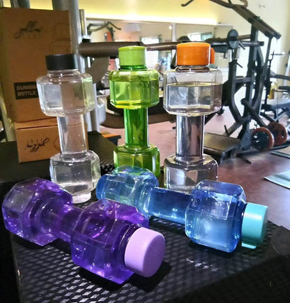 Dumbbell Water Bottle Gym Water Bottle Use For School , Gym , Office Use (750 ml) - infinityexculsivestore.com