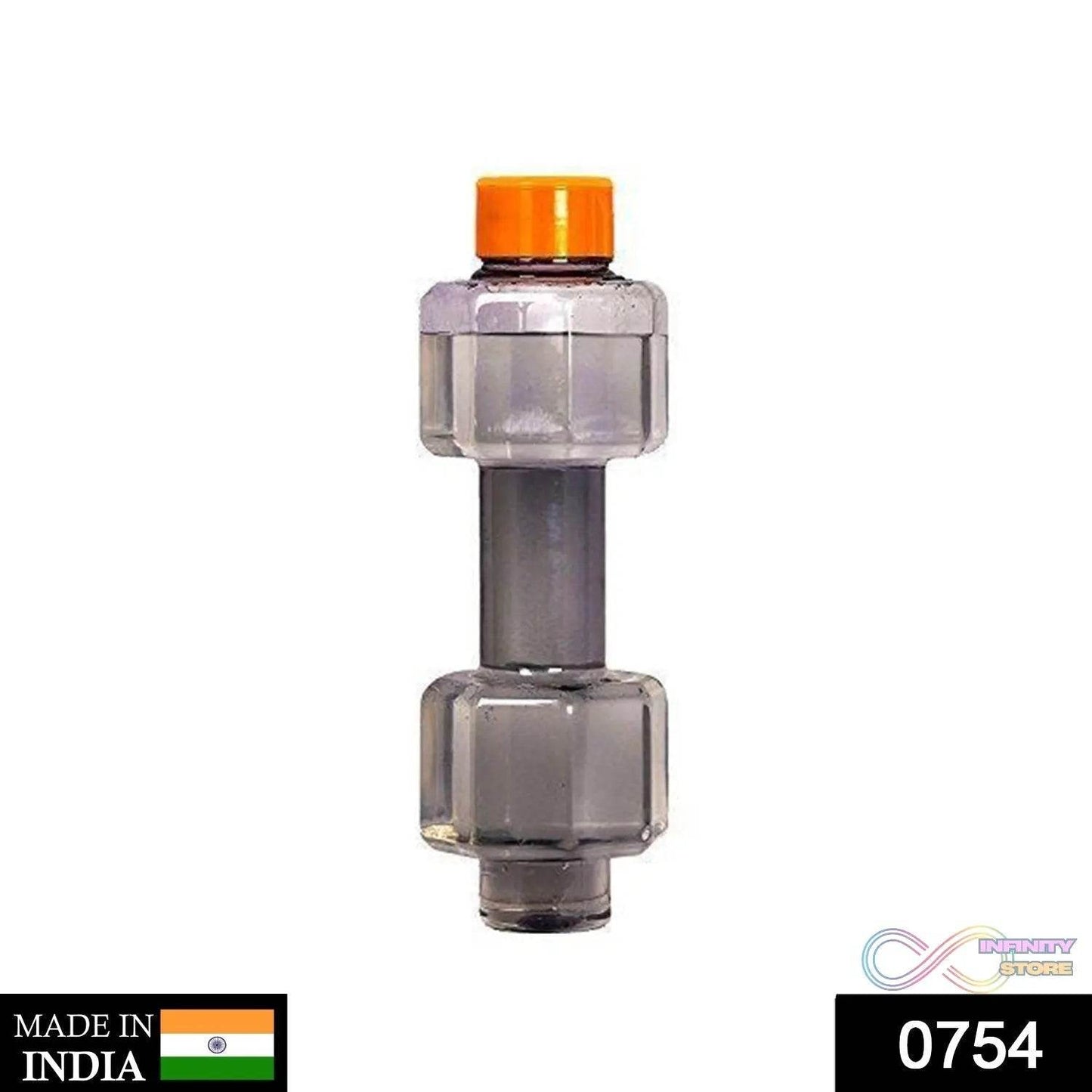 Dumbbell Water Bottle Gym Water Bottle Use For School , Gym , Office Use (750 ml) - infinityexculsivestore.com