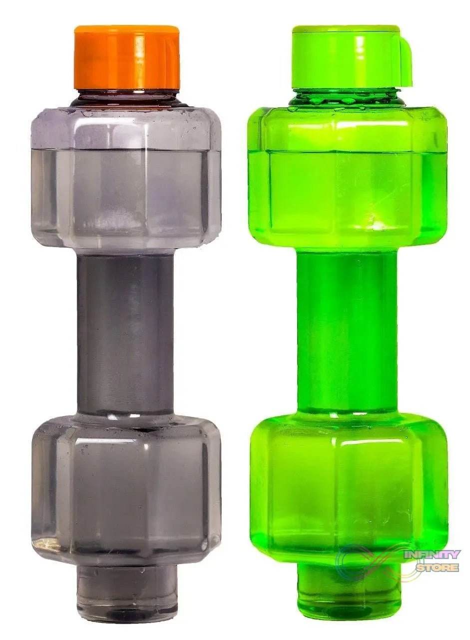 Dumbbell Water Bottle Gym Water Bottle Use For School , Gym , Office Use (750 ml) - infinityexculsivestore.com