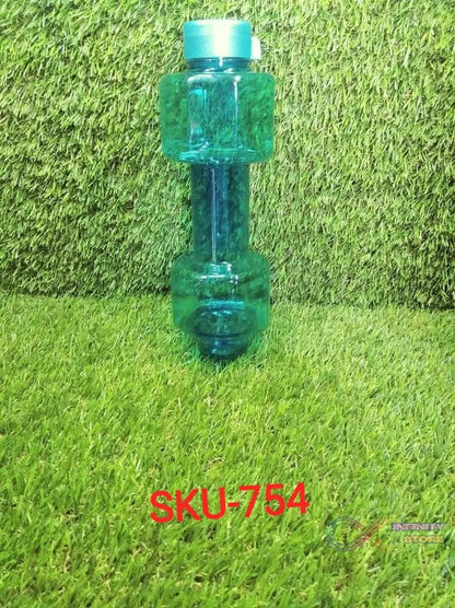 Dumbbell Water Bottle Gym Water Bottle Use For School , Gym , Office Use (750 ml) - infinityexculsivestore.com