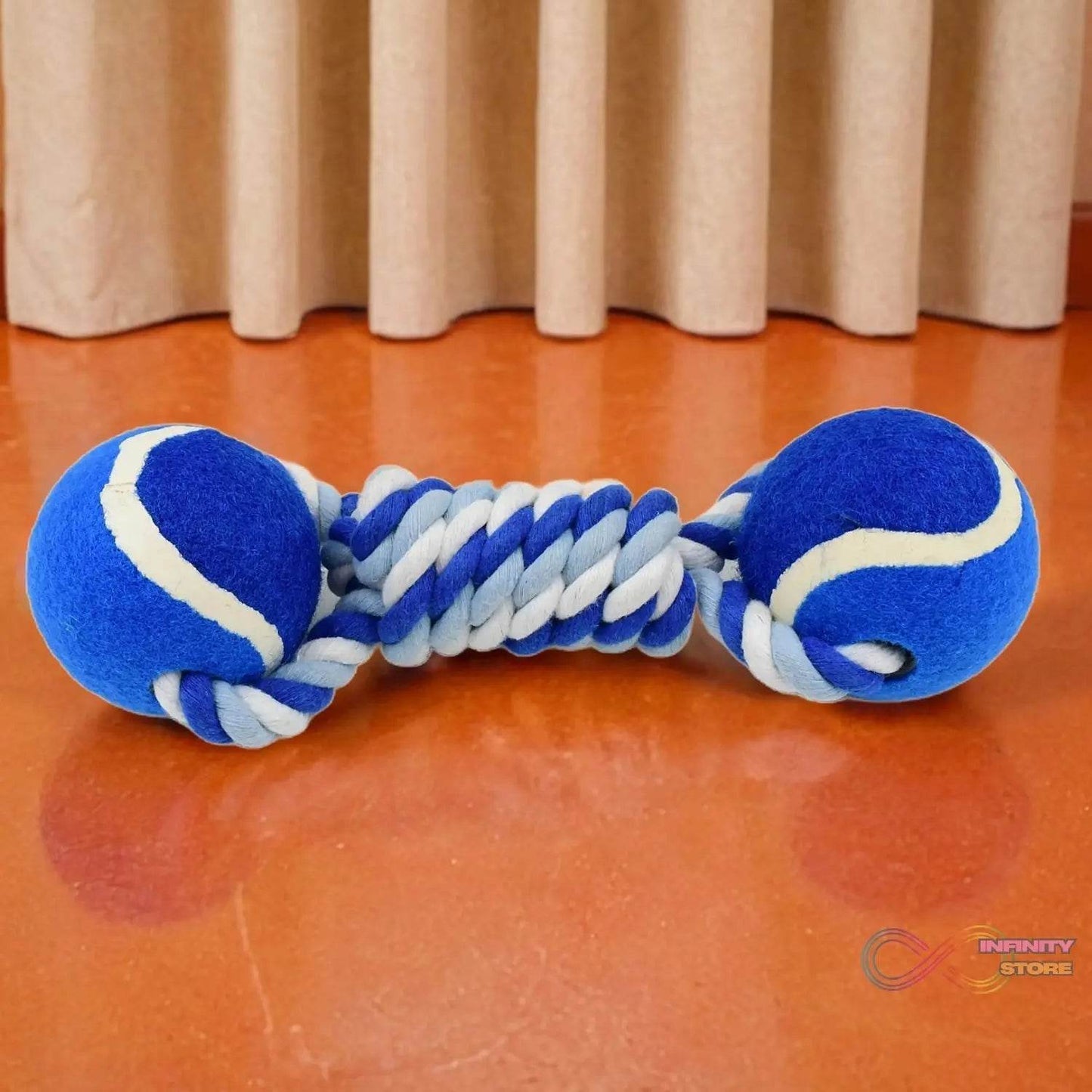 Durable Cotton Rope Dog Toy Two-Way Ball Design (1 Pc) - infinityexculsivestore.com