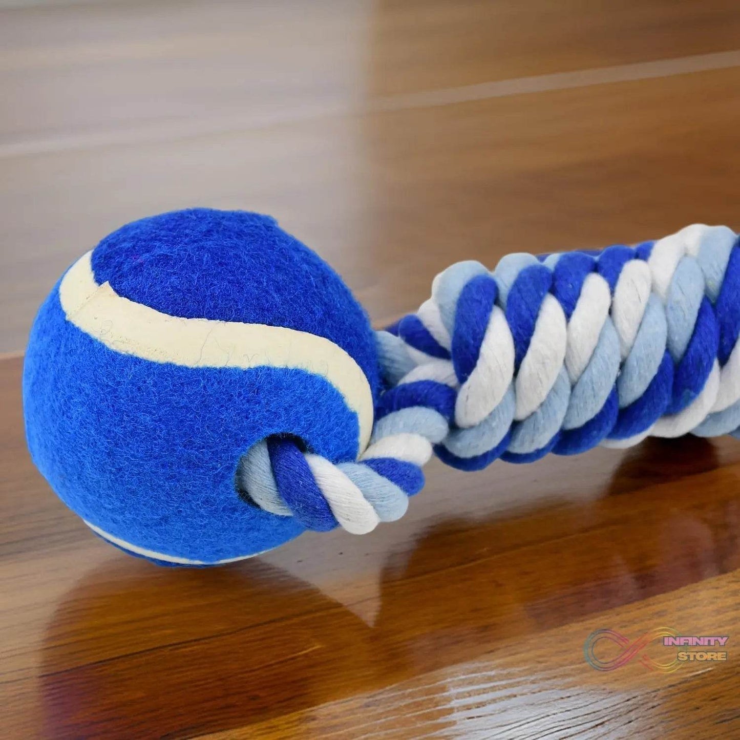 Durable Cotton Rope Dog Toy Two-Way Ball Design (1 Pc) - infinityexculsivestore.com