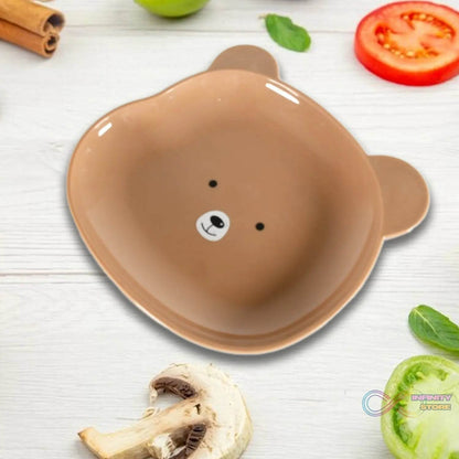 Durable Food Serving Plate, Bear Shaped Plate Cartoon Snack Plates For Serving Fruits & Desserts (1 Pc) - infinityexculsivestore.com