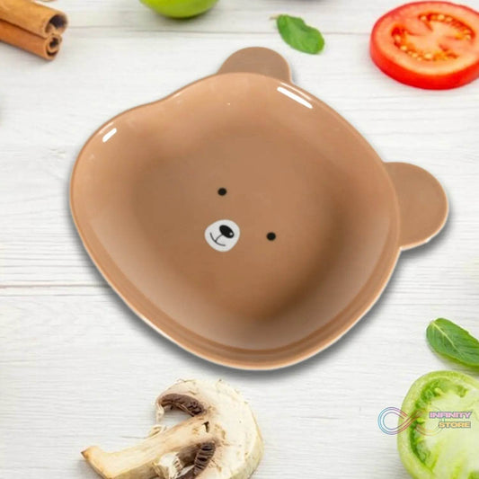 Durable Food Serving Plate, Bear Shaped Plate Cartoon Snack Plates For Serving Fruits & Desserts (1 Pc) - infinityexculsivestore.com