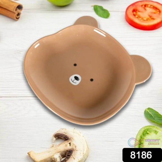 Durable Food Serving Plate, Bear Shaped Plate Cartoon Snack Plates For Serving Fruits & Desserts (1 Pc) - infinityexculsivestore.com
