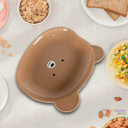 Durable Food Serving Plate, Bear Shaped Plate Cartoon Snack Plates For Serving Fruits & Desserts (1 Pc) - infinityexculsivestore.com