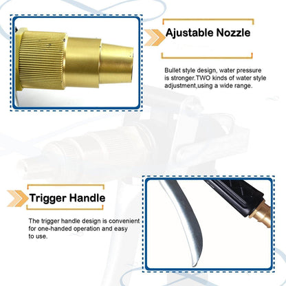 Durable Gold Color Trigger Hose Nozzle Water Lever Spray - infinityexculsivestore.com