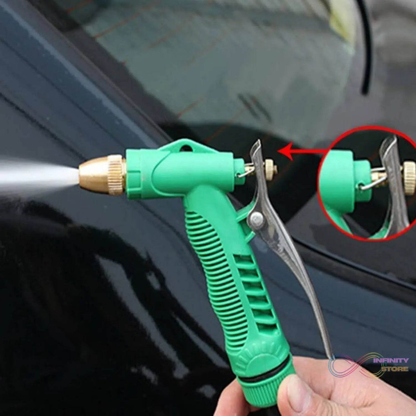 Durable Hose Nozzle Water Lever Spray Gun - infinityexculsivestore.com
