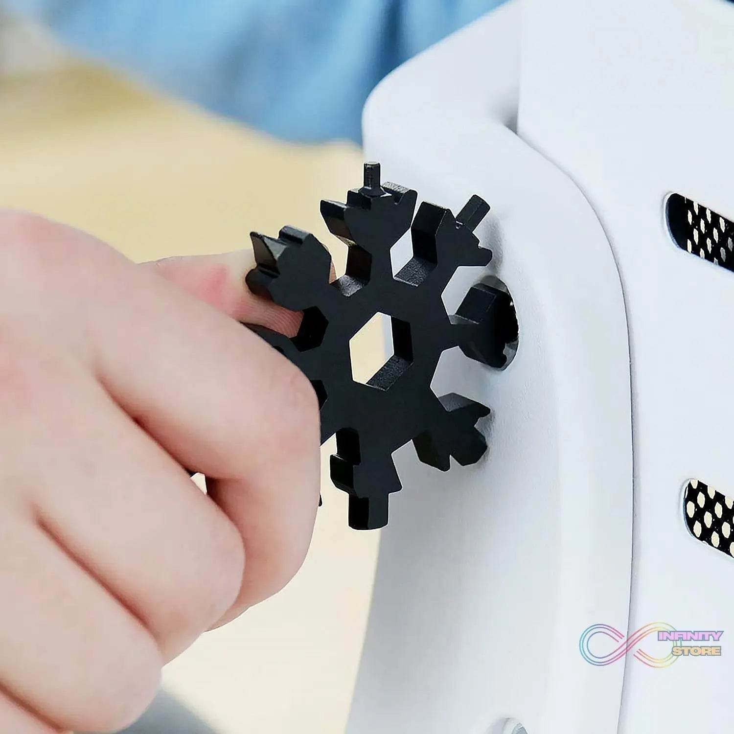 Durable & Portable 18 in 1 Snowflake Multi-Tool, Snowflake Bottle Opener Flat Phillips Screwdriver Kit Wrench - infinityexculsivestore.com