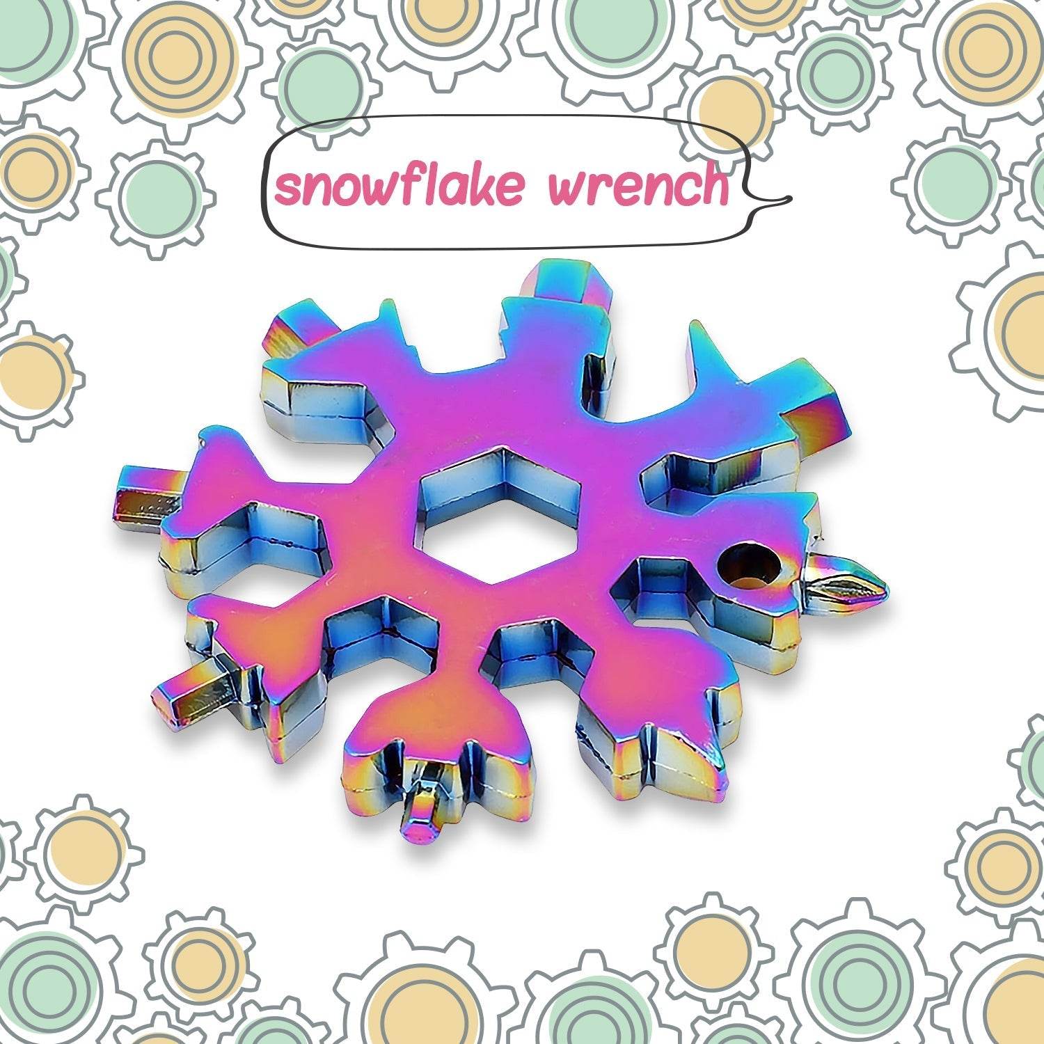 Durable & Portable 18 in 1 Snowflake Multi-Tool, Snowflake Bottle Opener Flat Phillips Screwdriver Kit Wrench - infinityexculsivestore.com