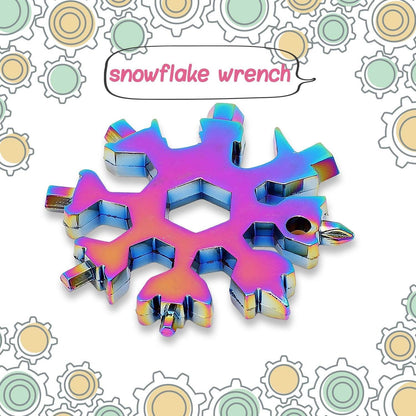 Durable & Portable 18 in 1 Snowflake Multi-Tool, Snowflake Bottle Opener Flat Phillips Screwdriver Kit Wrench - infinityexculsivestore.com
