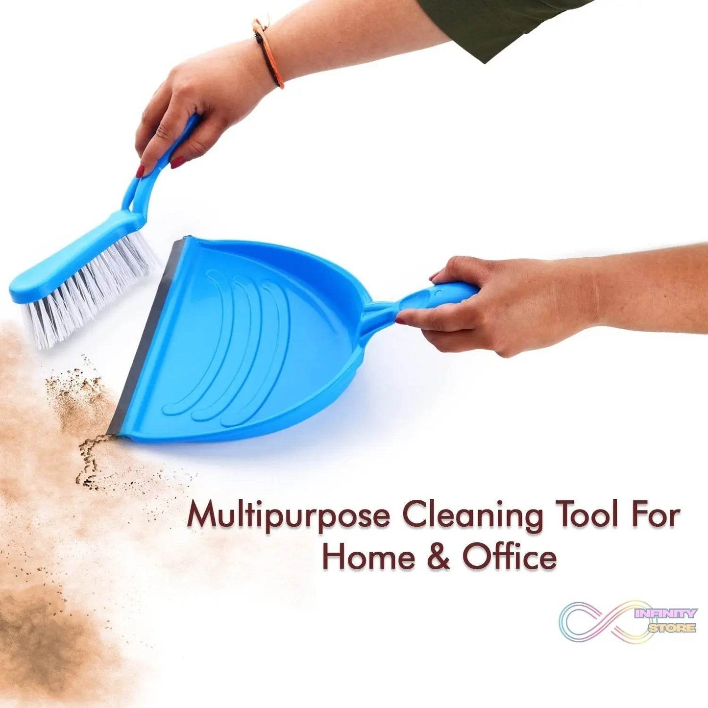Dustpan Set with Brush, Dust Collector Pan with Long Handle, Supadi, Multipurpose Dust Collector Cleaning Utensil Flat Scoop Handheld Sweeping Up and Carrying Container - infinityexculsivestore.com