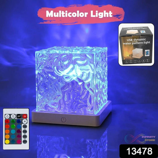 Dynamic Rotating Water Ripple Night Lamp With Remote - infinityexculsivestore.com