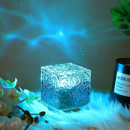 Dynamic Rotating Water Ripple Night Lamp With Remote - infinityexculsivestore.com