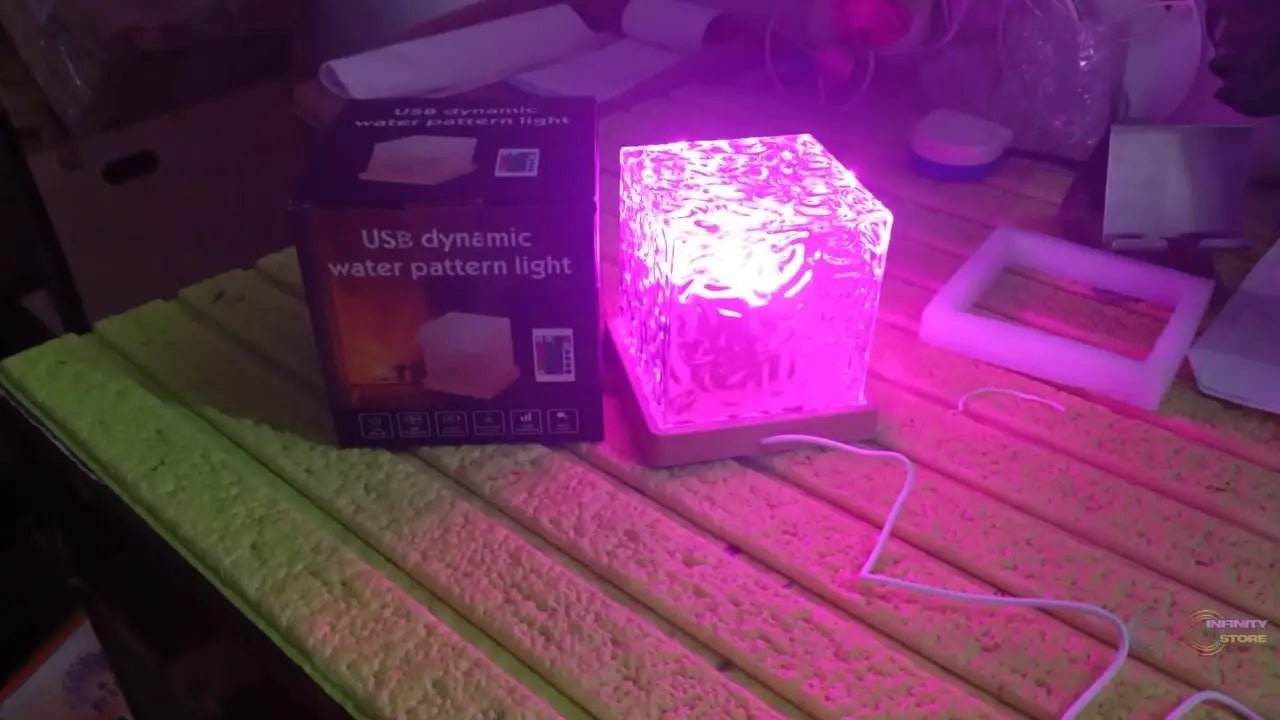 Dynamic Rotating Water Ripple Night Lamp With Remote - infinityexculsivestore.com
