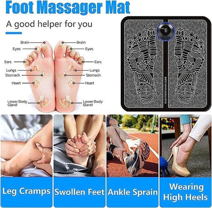 EMS Foot Massager, Electric Feet Massager, Deep Kneading Circulation Foot Booster for Feet and Legs Muscle Stimulator, Folding Portable Electric Massage Machine (Mix Design) - infinityexculsivestore.com