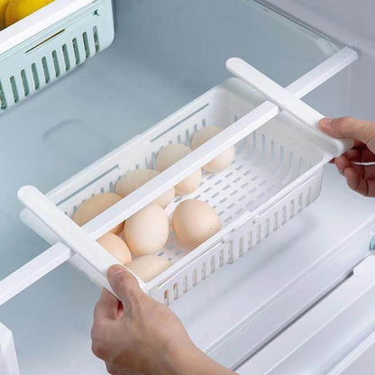 EXPANDABLE ADJUSTABLE MULTIPURPOSE FRIDGE STORAGE BASKET ( 2 pc ) - infinityexculsivestore.com