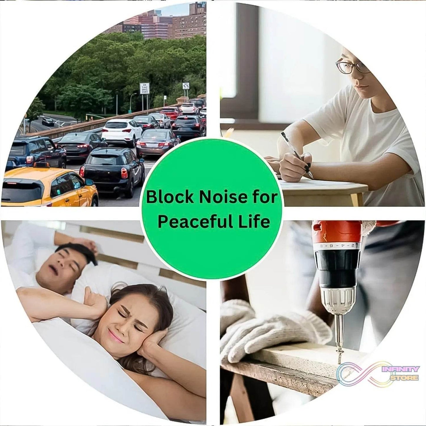 Earplugs Noise Reduction For Noise (1 Pair Foam) - infinityexculsivestore.com
