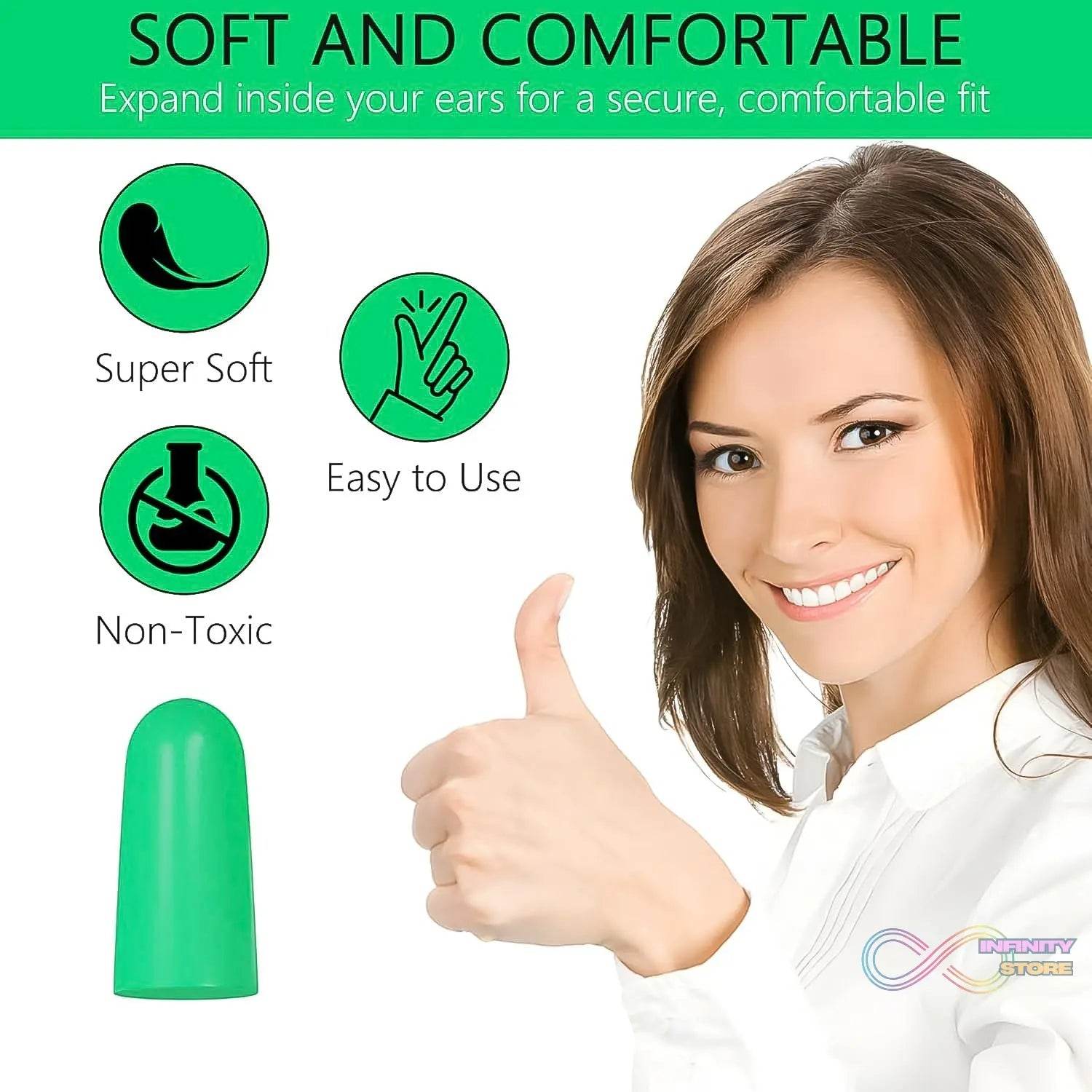 Earplugs Noise Reduction For Noise (1 Pair Foam) - infinityexculsivestore.com